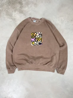 C.D x UN:IK 'Be Wyrd' Washed Sweater - Chocolate