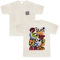 C.D x UN:IK 'Sun and Moon' Washed Tee - Ecru