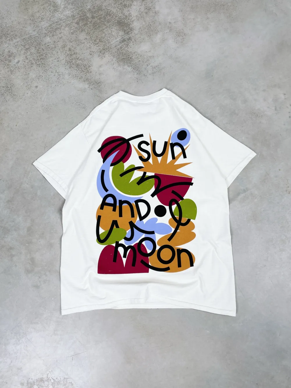 C.D x UN:IK 'Sun and Moon' Washed Tee - Ecru