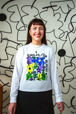 C.D x UN:IK WMNS 'Evolve or Repeat' Longsleeve Tee - White