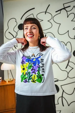C.D x UN:IK WMNS 'Evolve or Repeat' Longsleeve Tee - White