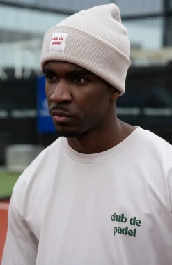 Club De Padel Beanie - Green / Grey / Cream / Navy