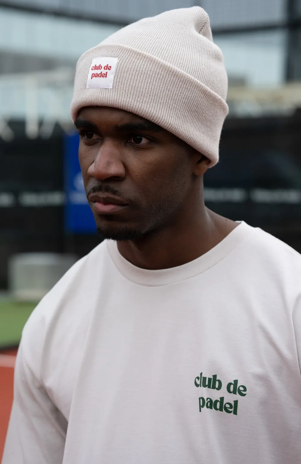 Club De Padel Beanie - Green / Grey / Cream / Navy