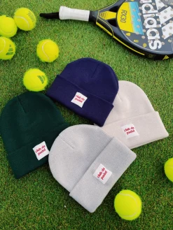 Club De Padel Beanie - Green / Grey / Cream / Navy