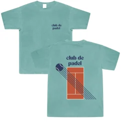 Club De Padel 'Court' Vintage Washed Tee - Sage Green