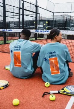 Club De Padel 'Court' Vintage Washed Tee - Sage Green