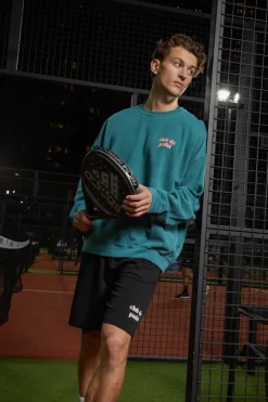 Club De Padel 'El Martillo 1.0' Vintage Washed Sweater - Dark Green