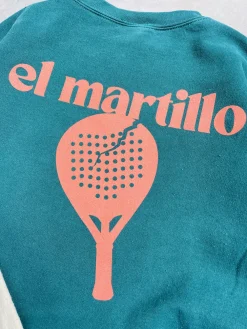 Club De Padel 'El Martillo 1.0' Vintage Washed Sweater - Dark Green