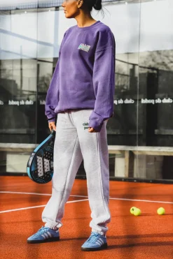 Club De Padel 'Heritage' Vintage Washed Sweater - Violet
