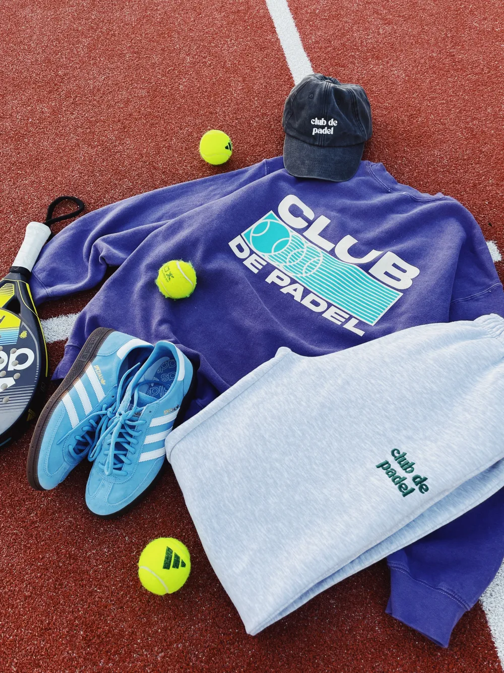 Club De Padel 'Heritage' Vintage Washed Sweater - Violet