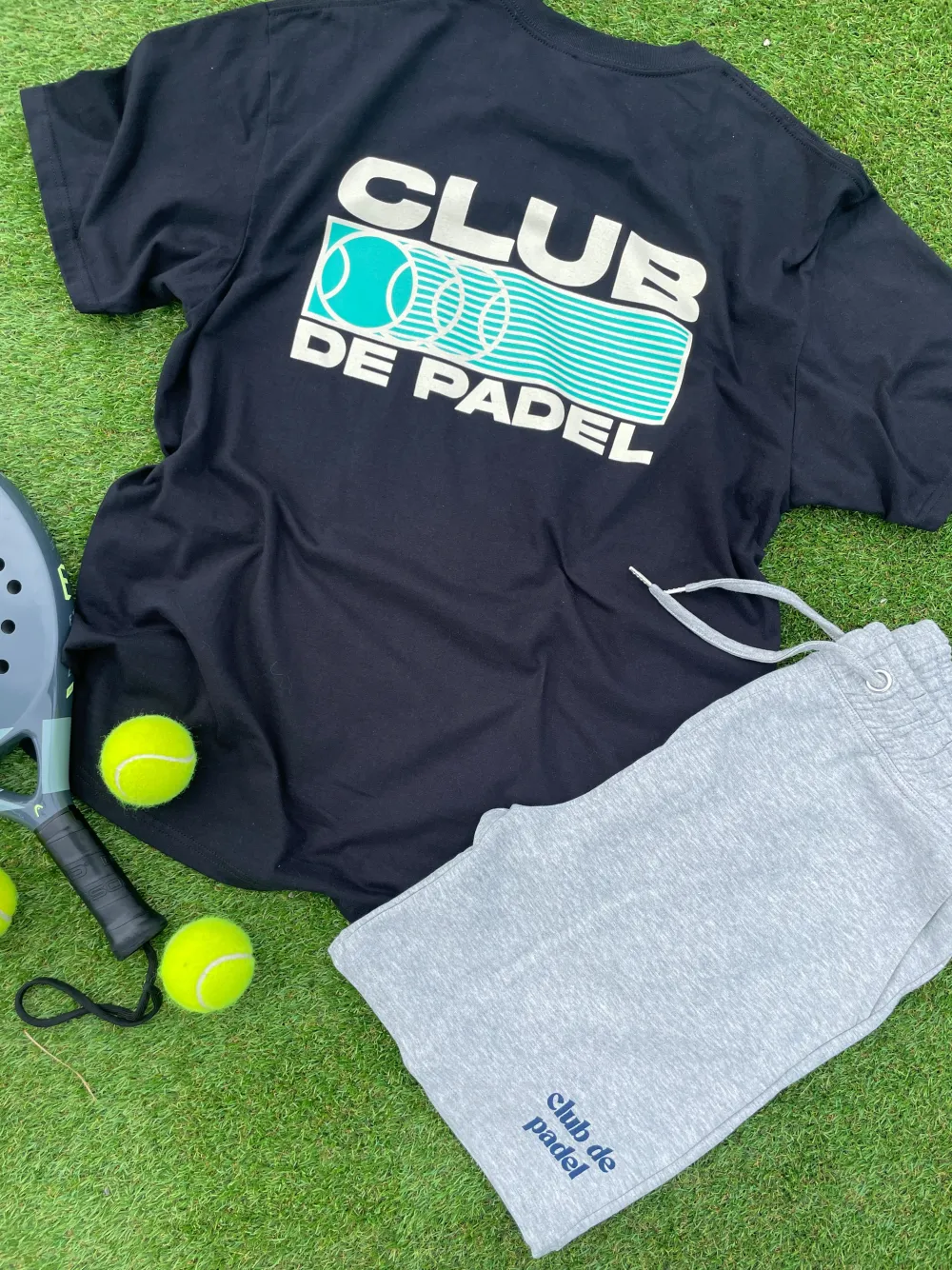 Club De Padel Logo Jogger Shorts - Grey