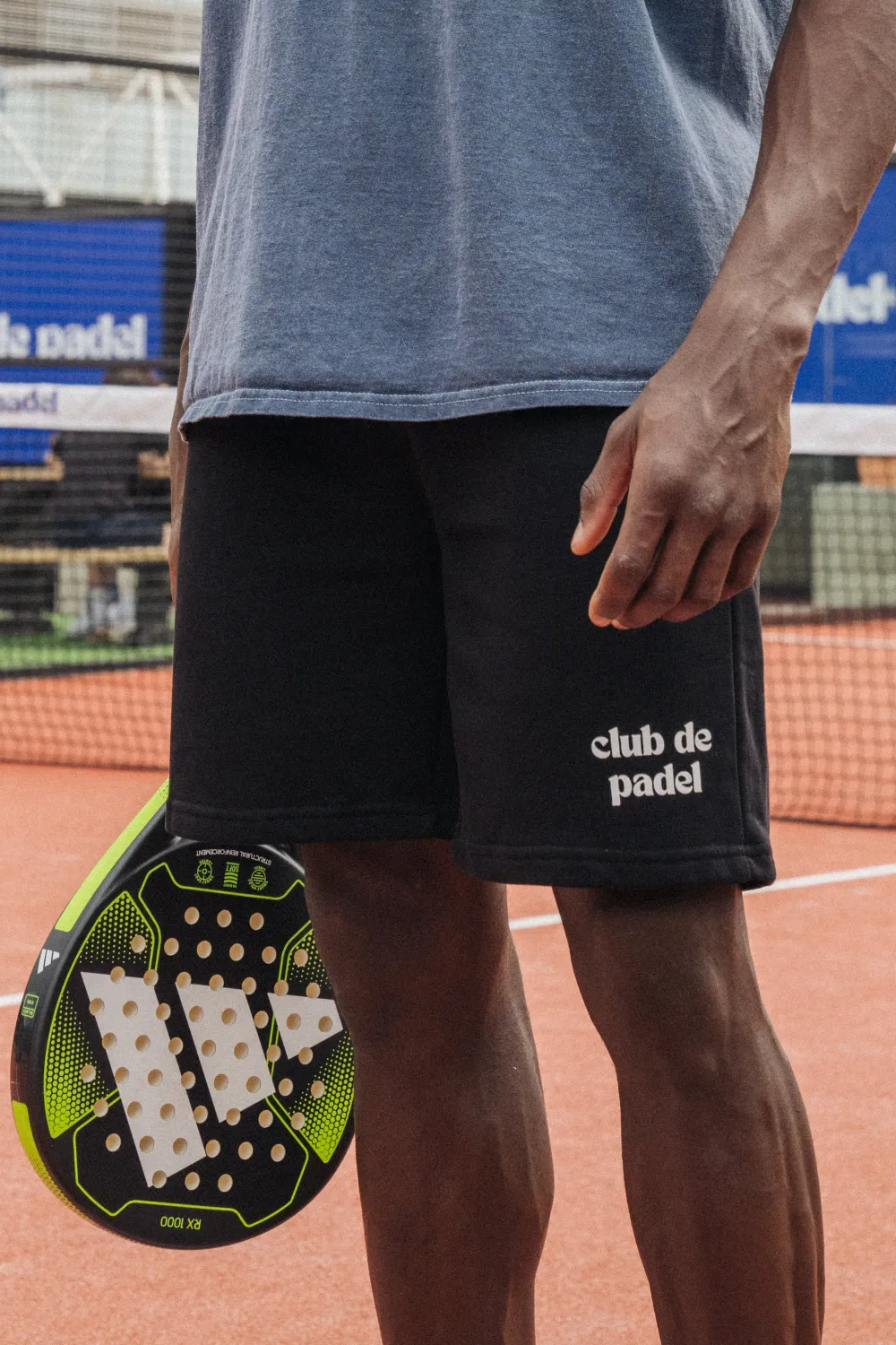 Club De Padel Logo Jogger Shorts - Black