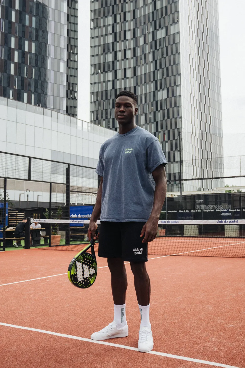 Club De Padel Logo Jogger Shorts - Black
