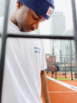 Club De Padel Logo Tee - Ash