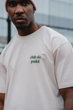Club De Padel Logo Tee - Bone