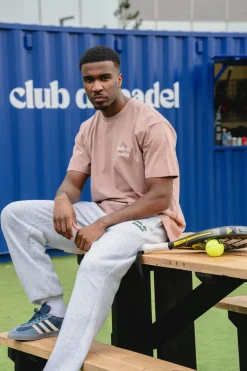 Club De Padel Logo Tee - Dusty Pink