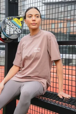 Club De Padel Logo Tee - Dusty Pink