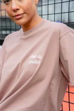 Club De Padel Logo Tee - Dusty Pink