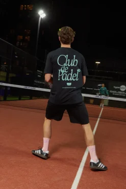 Club De Padel 'Retro' Tee - Black