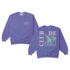 Club De Padel 'Retro' Vintage Washed Sweater - Lilac