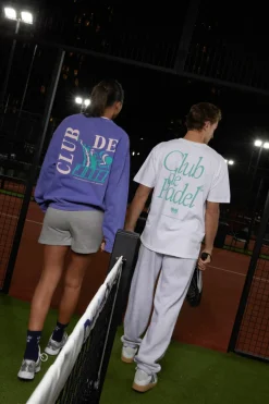Club De Padel 'Retro' Vintage Washed Sweater - Lilac