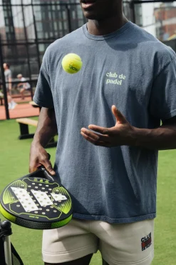 Club De Padel 'Summer Court' Vintage Washed Tee - Navy