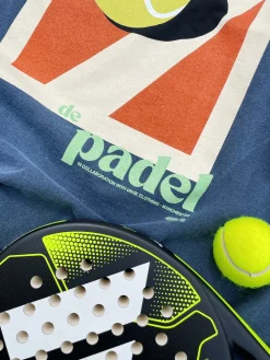 Club De Padel 'Summer Court' Vintage Washed Tee - Navy
