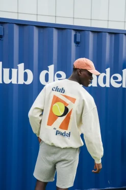 Club De Padel 'Summer Court' Vintage Washed Sweater - Cream