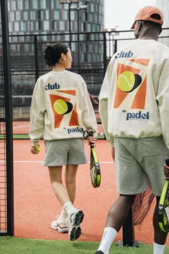 Club De Padel 'Summer Court' Vintage Washed Sweater - Cream