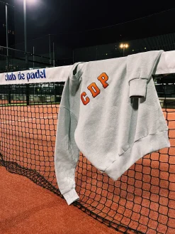 Club De Padel 'Varsity' Heavyweight Sweater - Heather Grey