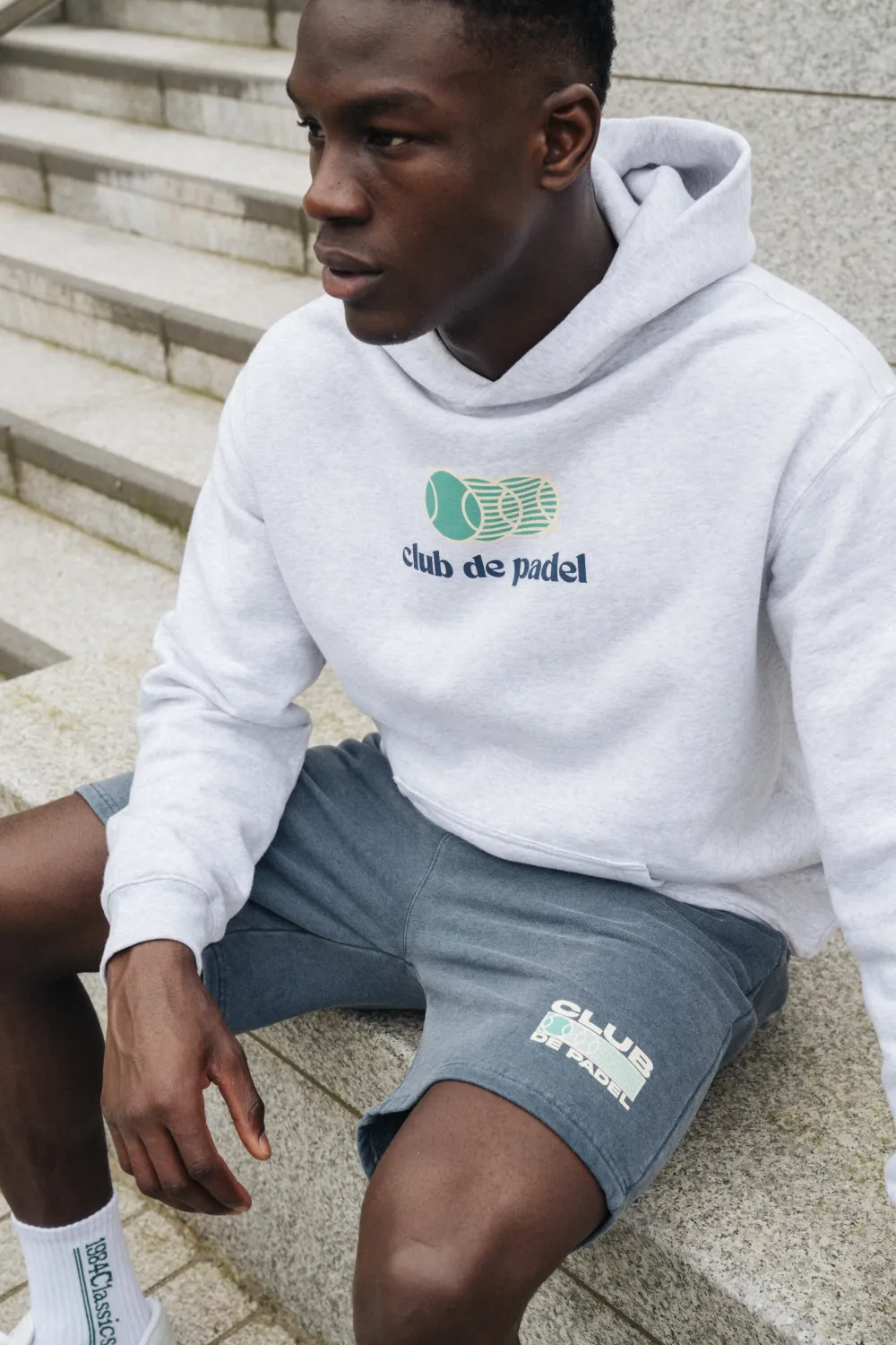 Club De Padel 'Vibora' Hoodie - Ash Grey