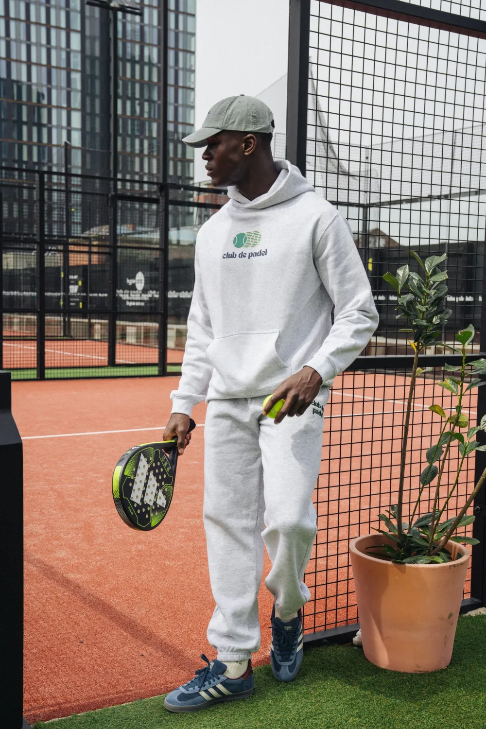 Club De Padel 'Vibora' Hoodie - Ash Grey