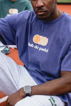 Club De Padel 'Vibora' Vintage Washed Tee - Violet