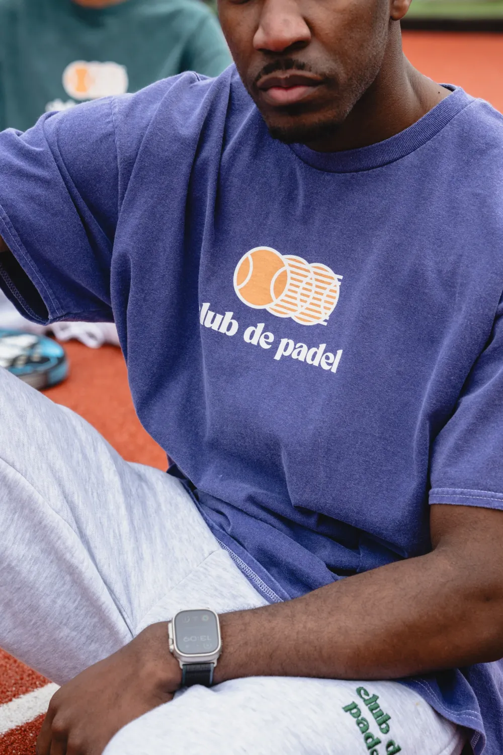 Club De Padel 'Vibora' Vintage Washed Tee - Violet