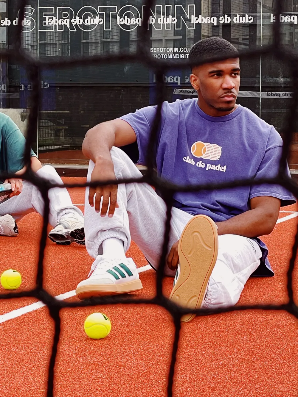 Club De Padel 'Vibora' Vintage Washed Tee - Violet