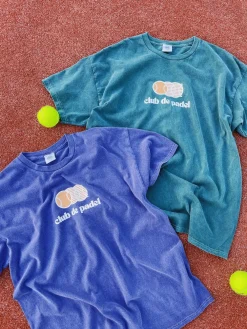 Club De Padel 'Vibora' Vintage Washed Tee - Forest