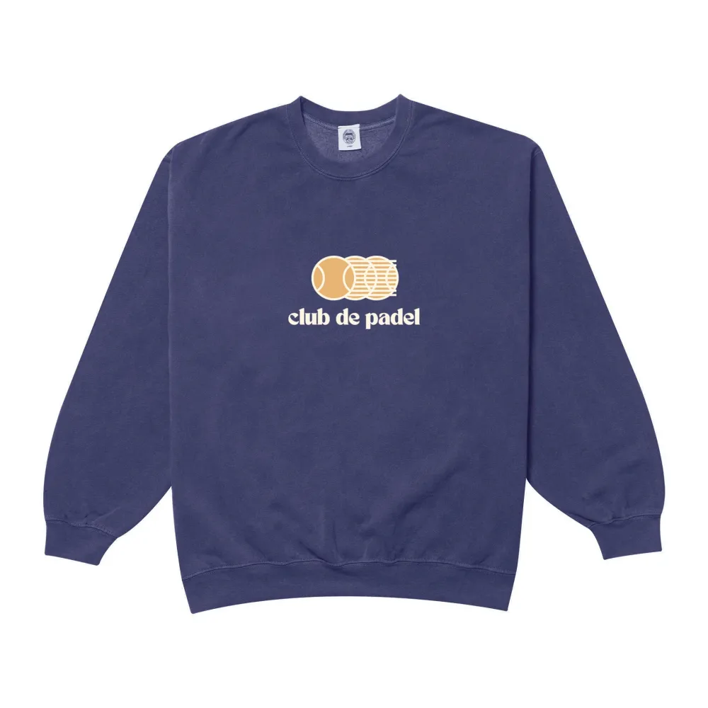 Club De Padel 'Vibora' Vintage Washed Sweater - Violet
