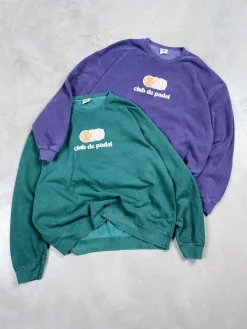 Club De Padel 'Vibora' Vintage Washed Sweater - Violet