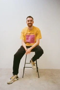 The Colour Collective Colour Collective 'Something' Tee - Vintage Washed Mustard *100K CLUB*
