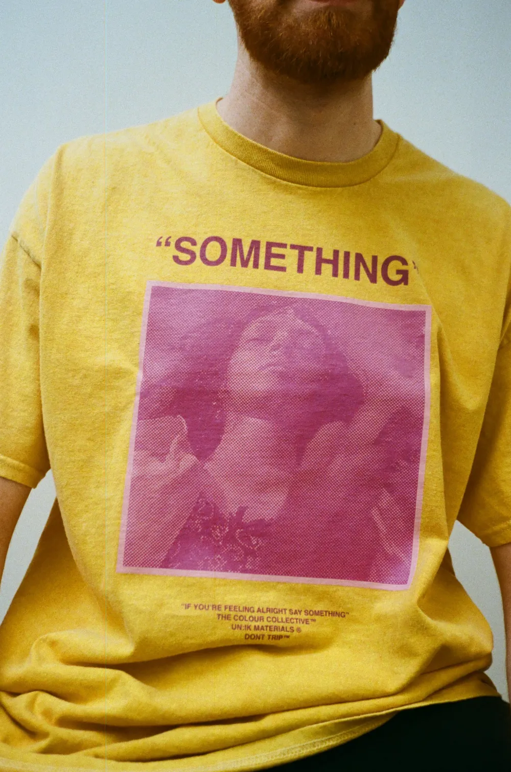 The Colour Collective Colour Collective 'Something' Tee - Vintage Washed Mustard *100K CLUB*