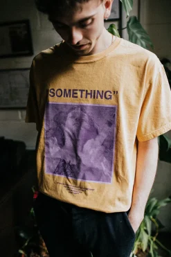 The Colour Collective Colour Collective 'Something' Tee - Vintage Washed Mustard *100K CLUB*