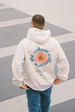 The Colour Collective Colour Collective 'Wallflower' Hoodie - Bone