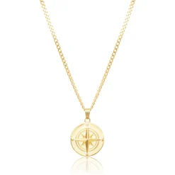 UN:IK Essentials Compass Pendant Necklace - Silver / Gold