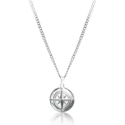 UN:IK Essentials Compass Pendant Necklace - Silver / Gold