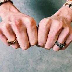 UN:IK Essentials Cuban Ring - Gold / Silver