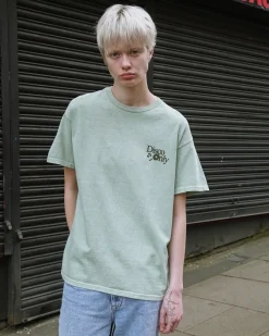 DISCO ONLY 'Business As Usual' Vintage Washed Tee - Pistachio