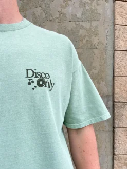 DISCO ONLY 'Business As Usual' Vintage Washed Tee - Pistachio
