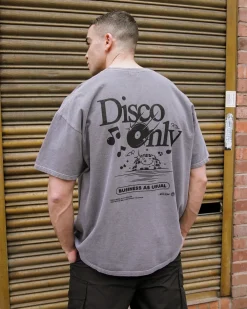 DISCO ONLY 'Business As Usual' Vintage Washed Tee - Black