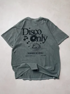 DISCO ONLY 'Business As Usual' Vintage Washed Tee - Black