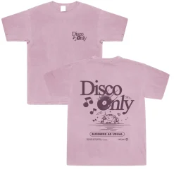 DISCO ONLY 'Business As Usual' Vintage Washed Tee - Pink